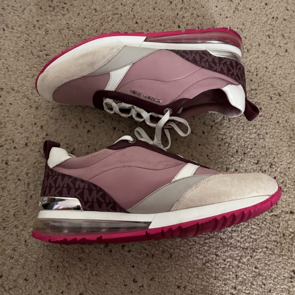 Michael Kors Mauve and Cream Sneakers